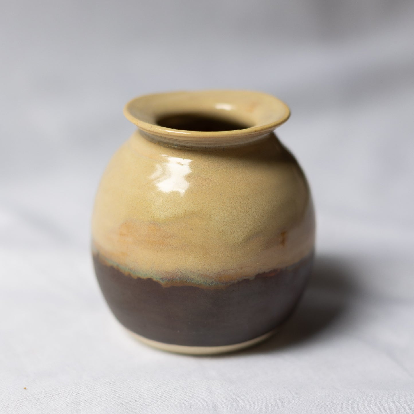 Bud Vase in Two-Tone Matte Black