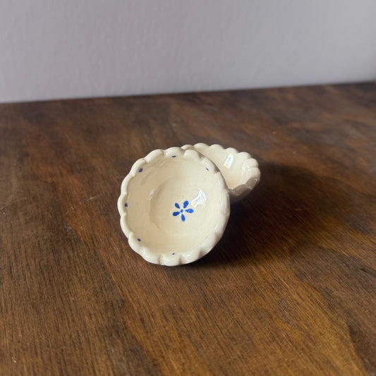 Tiny Floral Scalloped Bowl