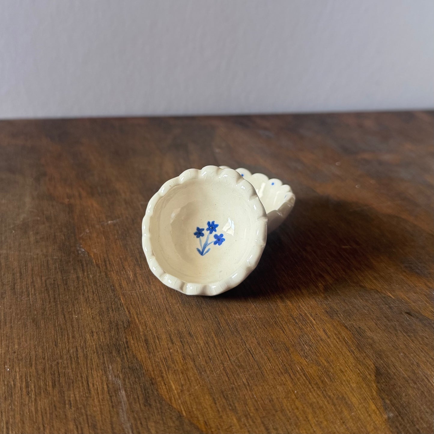 Tiny Floral Scalloped Bowl