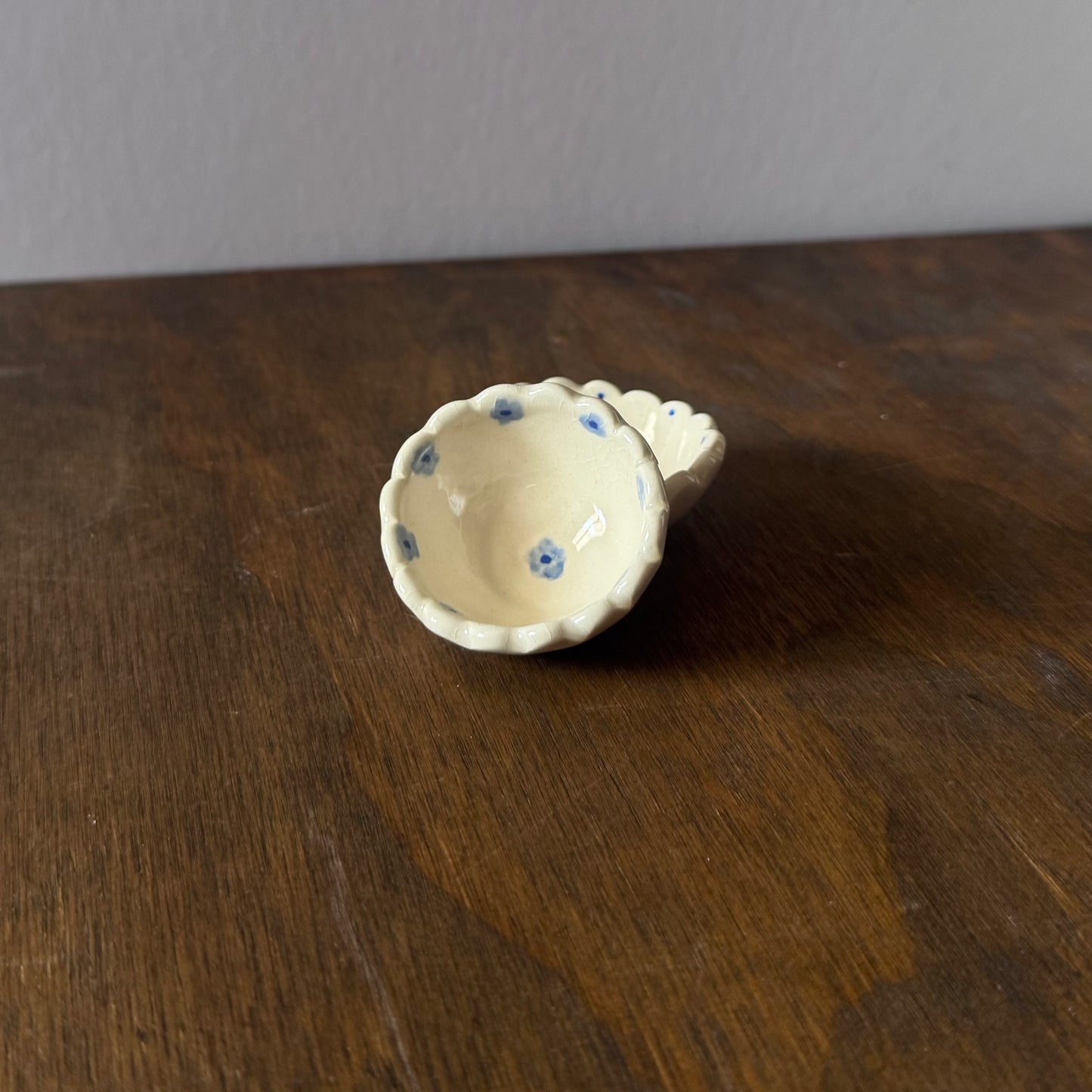 Tiny Floral Scalloped Bowl
