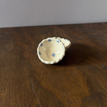 Tiny Floral Scalloped Bowl