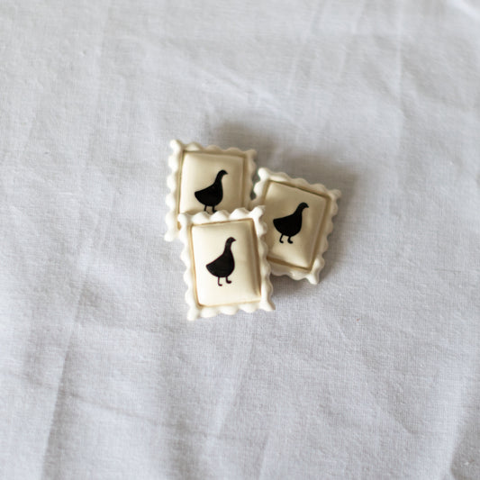 Goose Postage Stamp Ceramic Magnet
