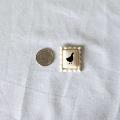 Goose Postage Stamp Ceramic Magnet