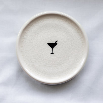 Cocktail Porcelain Trinket Dish