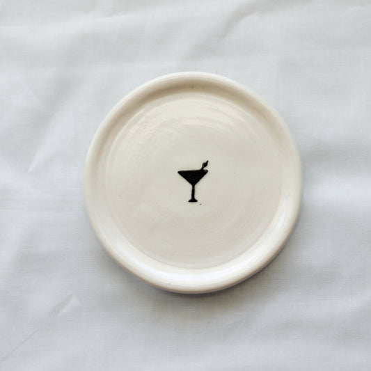 Cocktail Porcelain Trinket Dish