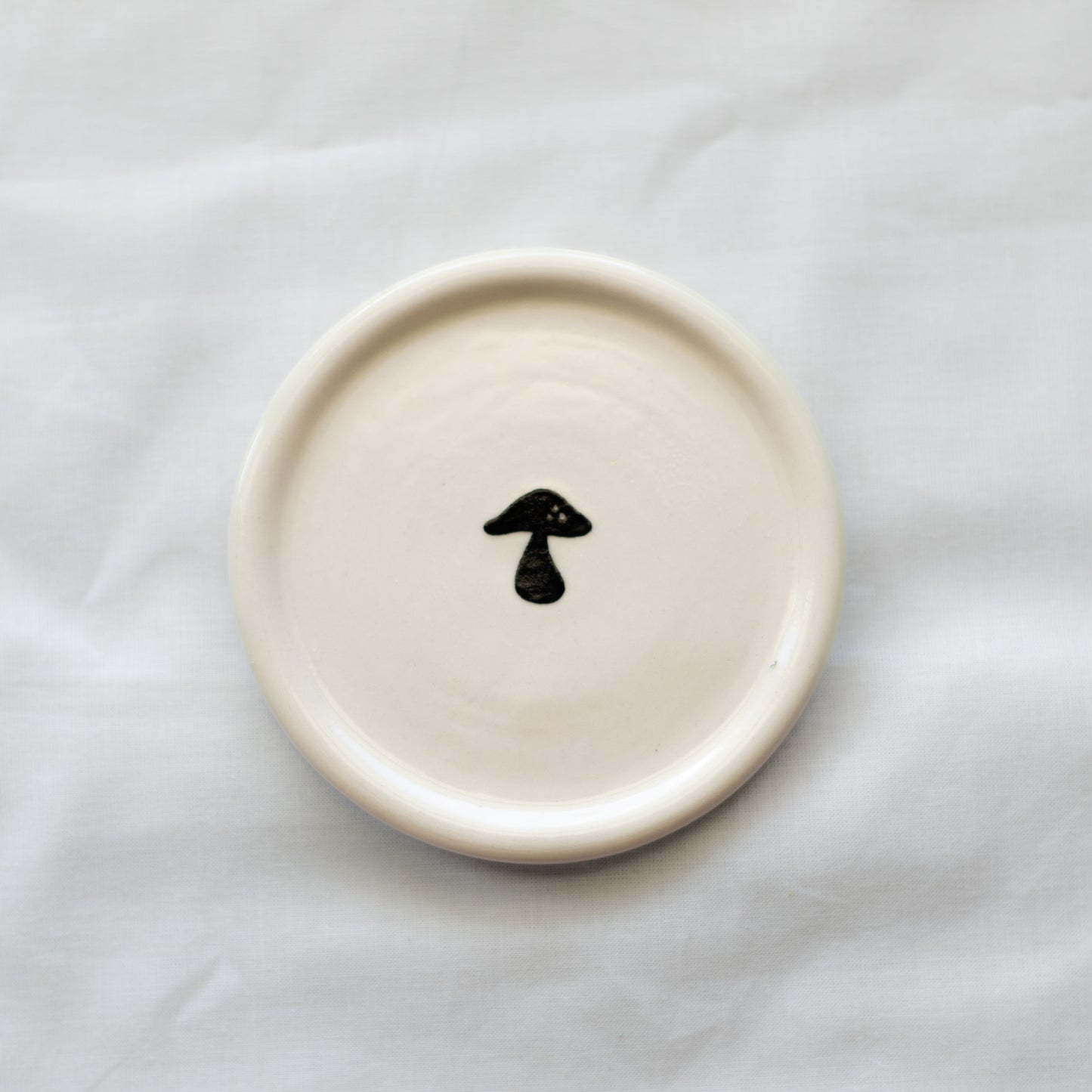 Mushroom Porcelain Trinket Dish