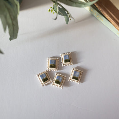 Scenic Postage Stamp Ceramic Magnet