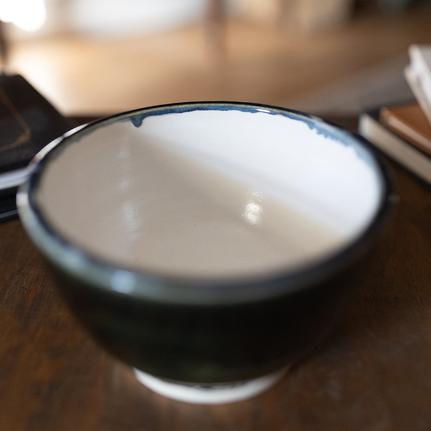 Serving Bowl in Deep Blue and White