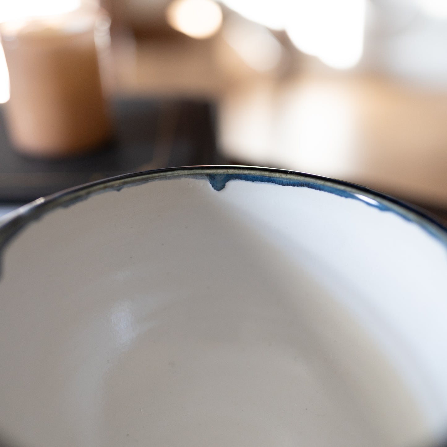 Serving Bowl in Deep Blue and White