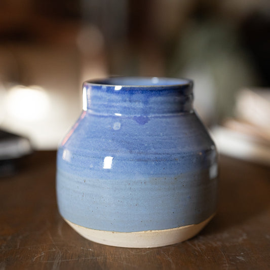 Vase in Two Tone Blue