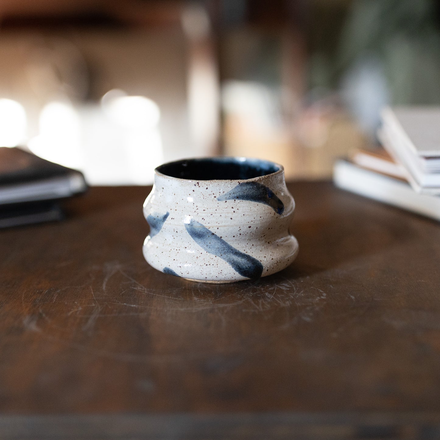 Bud Vase in Brushed Blue