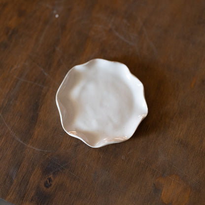 Wavy Jewelry Dish in White