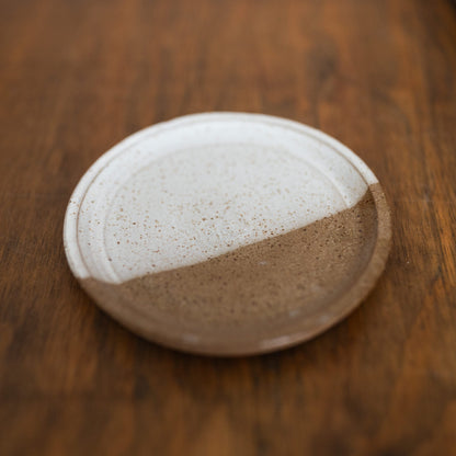 Trinket Dish in Two Tone Speckled White