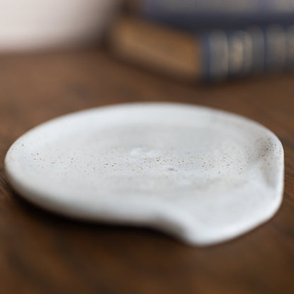 Spoon Rest in Speckled White