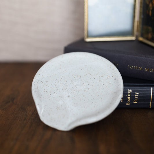 Spoon Rest in Speckled White