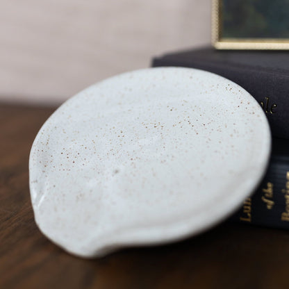 Spoon Rest in Speckled White