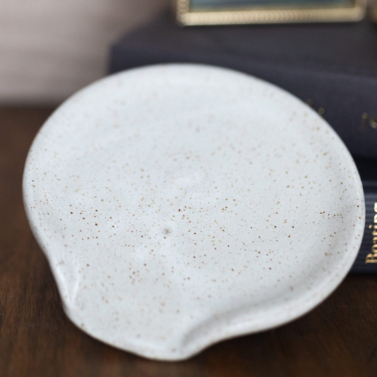 Spoon Rest in Speckled White