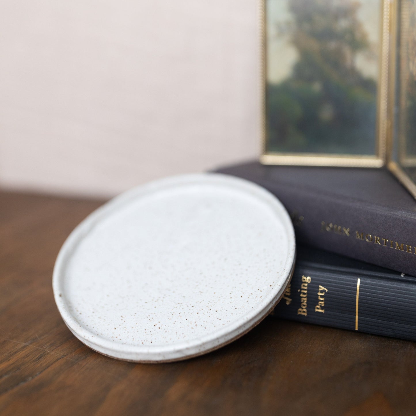 Trinket Dish in Speckled White