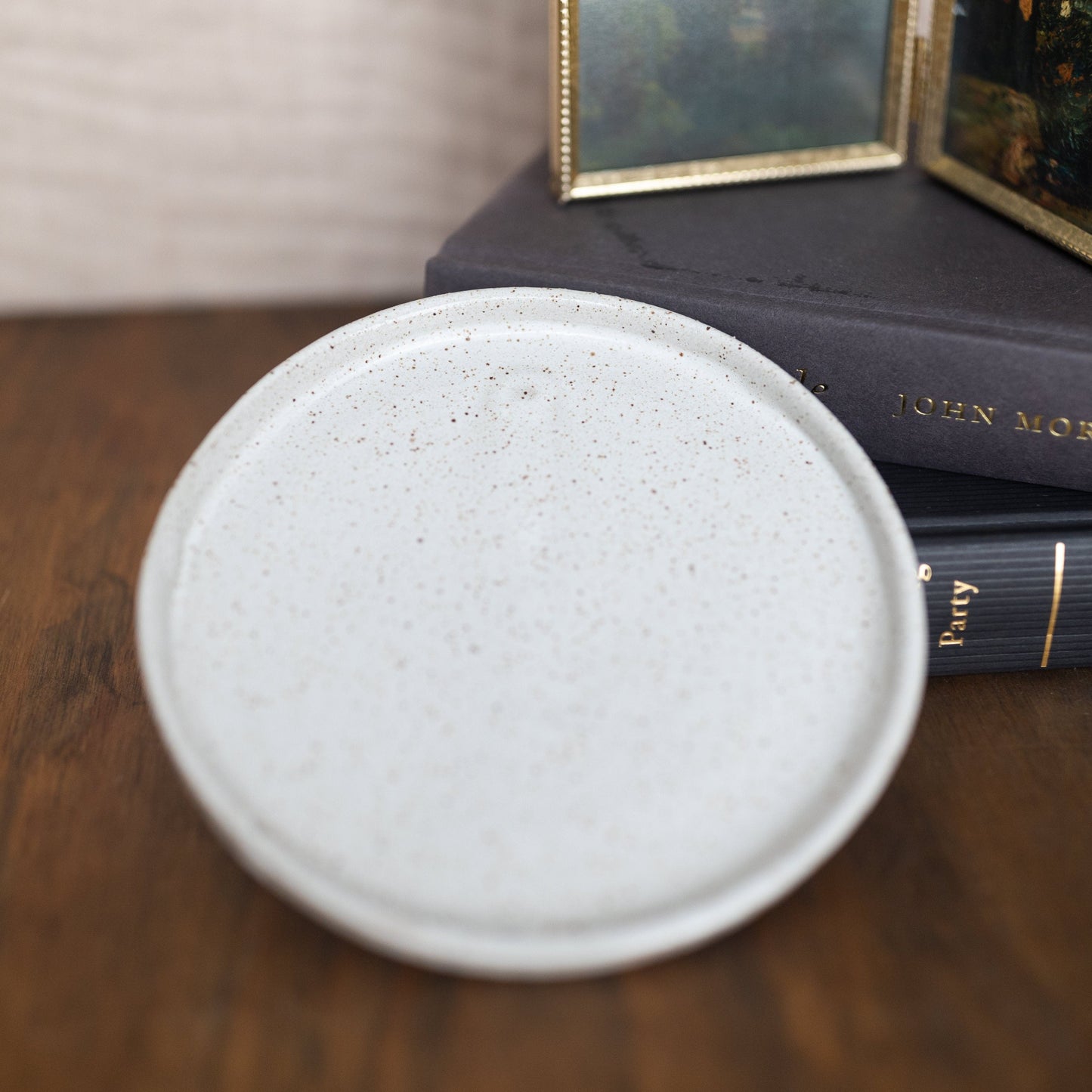 Trinket Dish in Speckled White