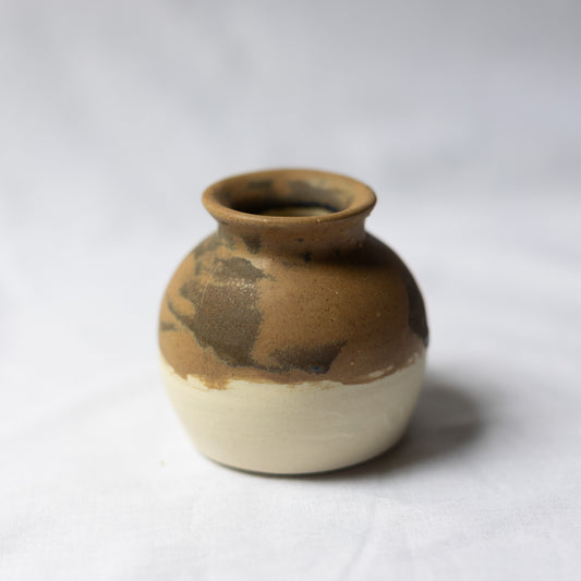 Bud Vase in Two-Tone Brown