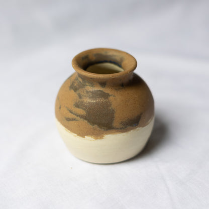 Bud Vase in Two-Tone Brown