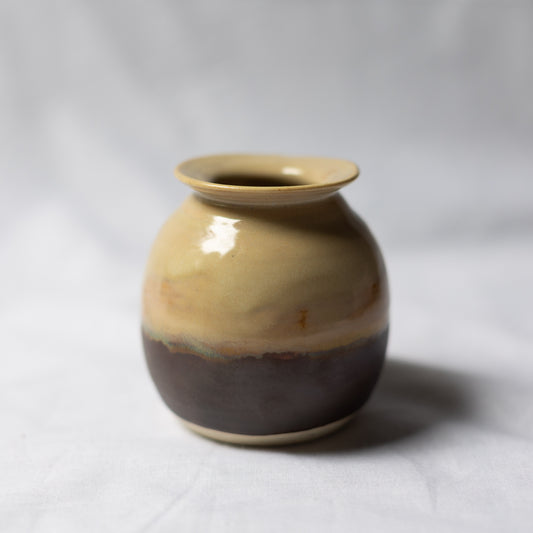 Bud Vase in Two-Tone Matte Black