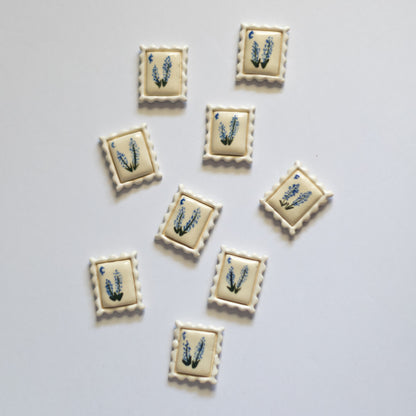 Bluebonnet Postage Stamp Ceramic Magnet