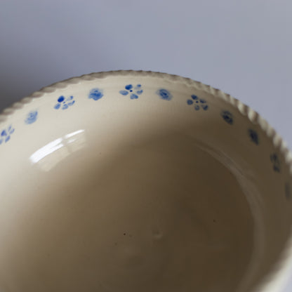 Large Floral Serving Bowl in Natural