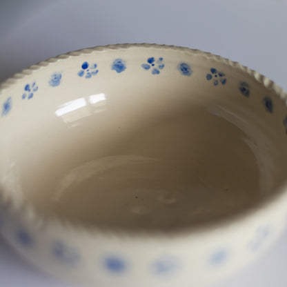 Large Floral Serving Bowl in Natural